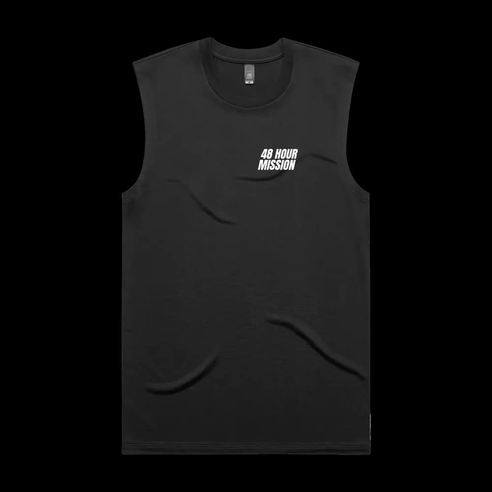 48 Hour Mission Active Tank — Black, front