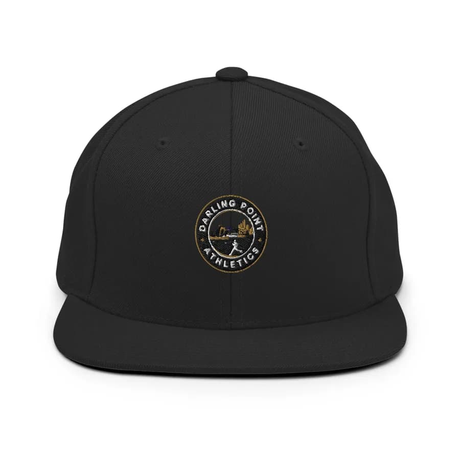 Snapback Cap — Black, Club mark