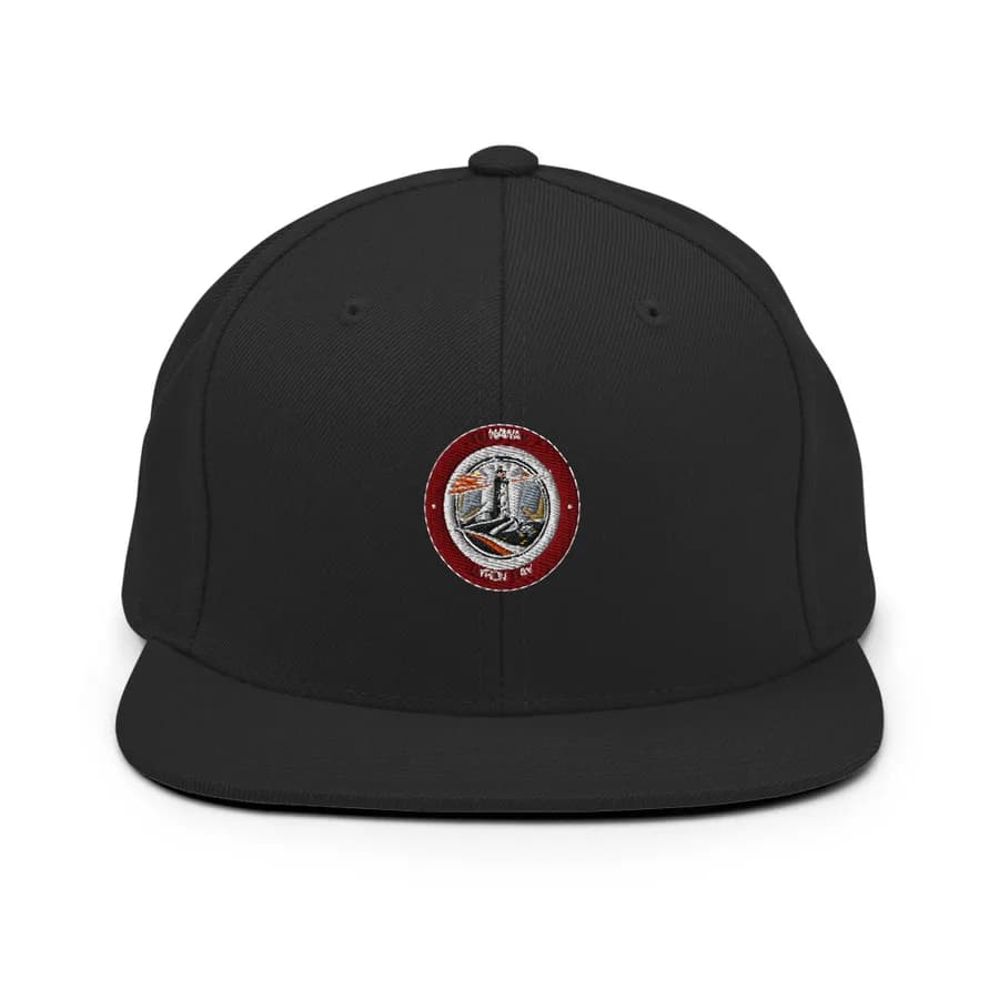 Snapback Cap — Black, Club mark